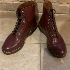 Men's Burgundy Leather Boots